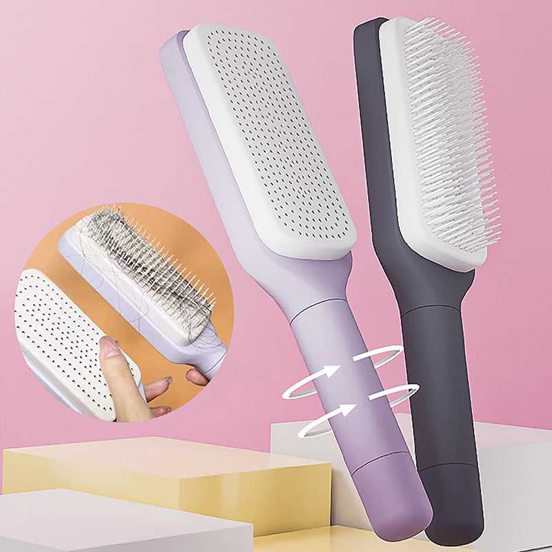 Self Cleaning Anti-Static Hairbrush