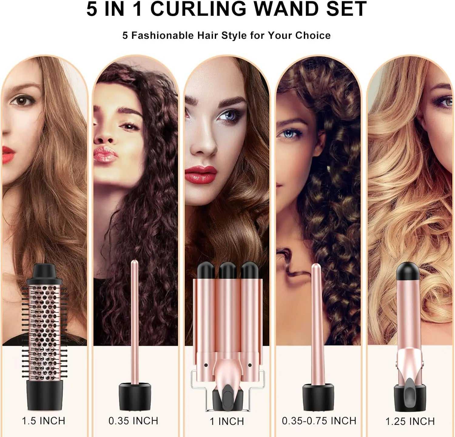 Professional 5 in 1 Hair Waver Curler