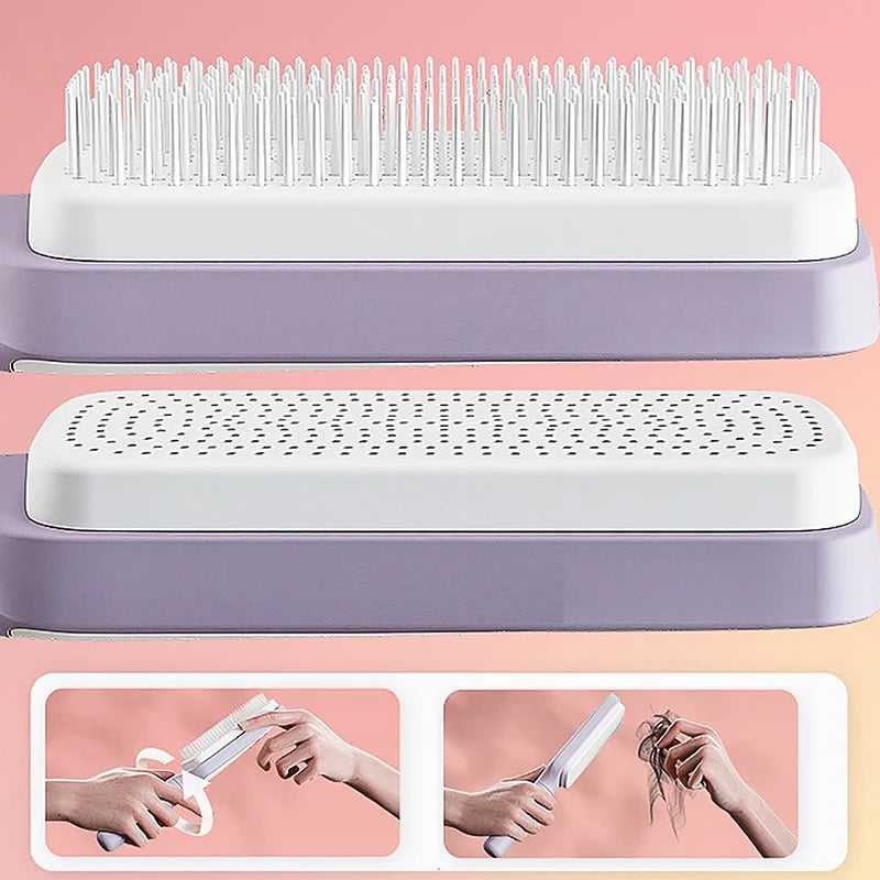 Self Cleaning Anti-Static Hairbrush